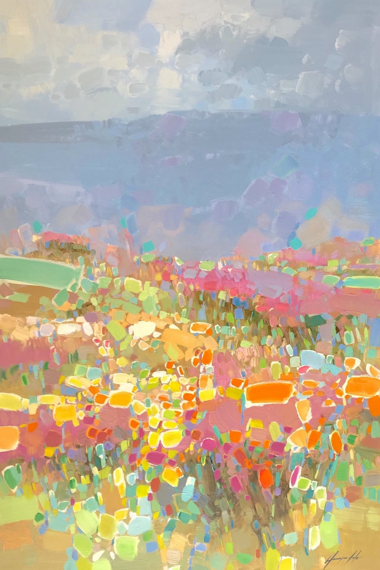 Meadow Hills, Original oil Painting, Handmade artwork, One of a Kind             